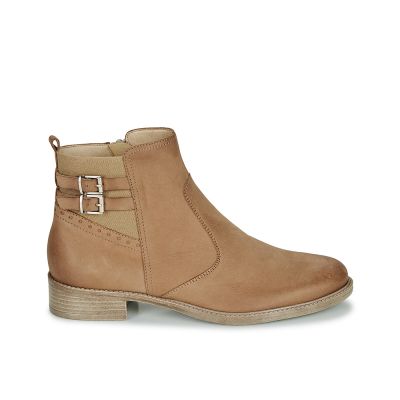 BOOTS ANDRÉ FEMME CARLIN CUIR MARRON